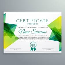 Download Polygonal Green Achievement Certificate Template For Free Dengan Gambar Inspirasi Desain Grafis Desain Grafis Desain