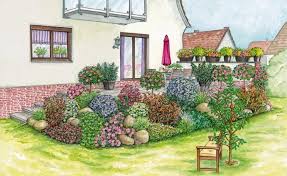 1 Garten 2 Ideen Gestaltungsvorschlage Fur Eine Erhohte Terrasse Terrasse Bepflanzen Erhohte Terrasse Bepflanzung
