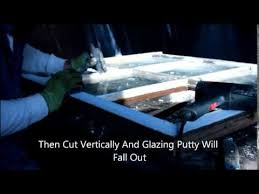An easy way to accomplish it is to pass a hot iron, as a solderi. How To Removing Glazing Putty From An Old Wooden Sash Window Youtube