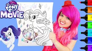 Coloring Rarity Seapony My Little Pony The Movie Coloring Page Prismacolor Markers Kimmi The Clown Youtube