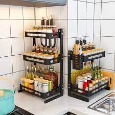 Stainless steel paint kitchen rack uker cards. Stainless Steel Paint Kitchen Rack Countertop Multi Layer Spice Rack Kitchen Storage Oil Salt Sauce Vinegar Knife Rack Racks Holders Aliexpress