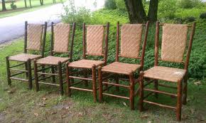 Set Of 5 Rustic Hickory Dining Chairs Old Hickory Furniture Old Hickory Hickory Furniture