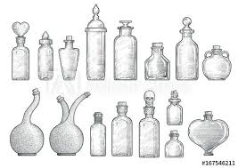 Potion Medicine Bottle Illustration Drawing Engraving Ink Line Art Vector Bottle Drawing Line Art Vector Drawings