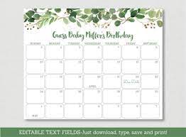 The files will be available in jpg or pdf format. Baby Due Date Calendar Game The Gender Experts