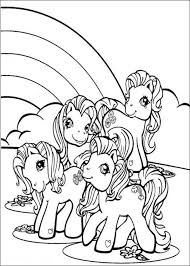 Mein Kleines Pony Zum Ausmalen Ponies Mit Regenbogen Zum
