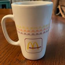 Mcdonald's mccafe mug orange white yellow stripe 2019 16oz. Mcdonald S Dining Throwback Mcdonalds Coffee Mug Poshmark