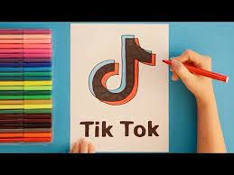 Using the hb pencil, the artist makes a large circle for the chest, a. How To Draw Tik Tok Logo Youtube Tik Tok Logo Drawing Tik Tok Tik Tok Drawings
