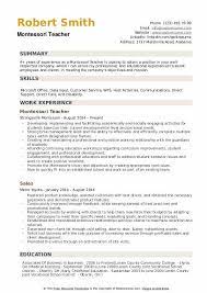 Mitchell, i am writing to apply for the learning support assistant position currently available with green ridge elementary school. Montessori Teacher Resume Samples Qwikresume