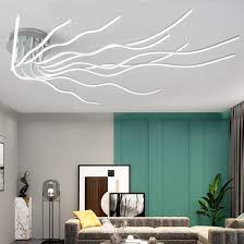 Led modern ceiling light lamp for living room lighting fixture remote control b. Buy Ceiling Light Fixture Modern Led Ceiling Light Ceiling Lamps 10 Wave Shaped Changeable Unique Close To Ceiling Light Fixture For Living Room Bedroom Dining Room Dimmable With Remote 138w Online In Turkey B091nbw3xh