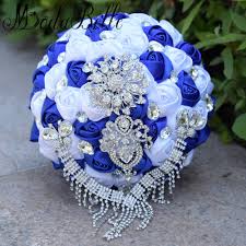 Royal blue and silver silk wedding bouquets. Modabelle Bouquet De Mariage Mauve Royal Blue Purple Black Bridal Bouquet Wedding Silk Roses Brides Wedding Bouquet With Crystal Bridal Bouquet Wedding Bouquetbouquet De Mariage Aliexpress