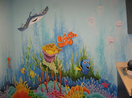 Ocean Nemo School Baby Nursery Murals Nursery Mural Disney Decor Bedroom