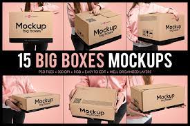 Download 15 Big Boxes Mockup Set Box Mockup Psd Template Free Mockup Psd
