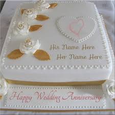 From invitations to themed tableware, decorations, and favors, ruby 40th wedding anniversary party supplies give you everything you need to make the celebration every bit as successful as the marriage you're commemorating. Happy Anniversary Cake With Photo And Name Edit Online Cakes And Cookies Gallery