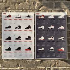 2021 Calendar Of Air Jordan Sneaker Illustrations Vintage Etsy In 2020 Calendar Gifts Art Calendar Artist At Work
