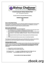Download free course developing children's computational thinking using programming games, pdf ebook on 319 pages. A Level Computer Science Revision Pack 01 Computer Systems Free Download Pdf