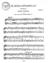 We acknowledge thee to be the lord. Te Deum Laudamus And Jubilate Deo In D Trumpet 1 Trumpet 2 Sheet Music By Henry Purcell Nkoda