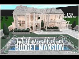 House layout #3 19:12 this house includes five bedrooms, three bathrooms, and space for two cars. Bloxburg White Aesthetics Budget Mansion No Large Plot Speed Build 170k Youtube
