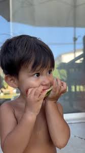 summer favorite food 🍉 watching him eat is one of my favorite things these  days 🫶🏼 #15months #boy #fyp