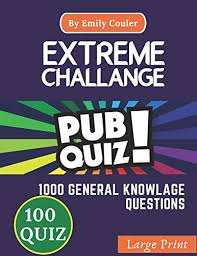 Aug 10, 2021 · the participants will answer the questions one after the other in a specific time and thereby see who wins the game by answering the maximum number of questions. 9798664395129 Extreme Challage Pub Quiz V5 Game Night Book Pub Quiz Trivia Questions For Young And Adults 100 Quiz And 1000 Challanging General Knowlage Questions And Answers Abebooks Couler Emily