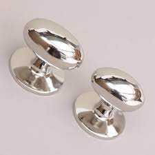 What is the finish type on a towel bar? Nickel Cabinet Knobs Oval Cabinet Knobs