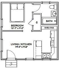 1 bedroom 1 bath | 400 sq. 20x20 Tiny House 1 Bedroom 1 Bath 400 Sq Ft Pdf Floor Plan Instant Download Model 1c Small House Floor Plans Tiny House Floor Plans Small House Plans
