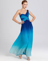 Bcbgmaxazria Gown Ombre Print One Shoulder Women Contemporary Bloomingdale S Ombre Prom Dresses High Fashion Dresses Dresses