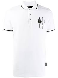 Black And White Polo Shirt Philipp Plein Skull Print Polo Shirt In White Modesens Printed Polo Shirts Polo Shirt White Polo Shirt