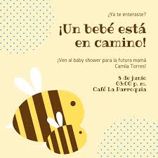 Crea Invitaciones De Baby Shower Gratis Canva