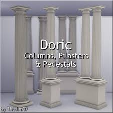 To be considered a column, a masonry pier must be at least ___ times taller than its least lateral. Mod The Sims Doric Columns Pilasters And Pedestals