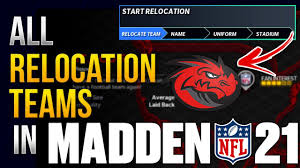 Madden nfl 22 is where gameday happens. Every Relocation Team In Madden 21 Franchise Mode Youtube