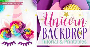 For the ear, eyes and nose. Diy Unicorn Backdrop Decorations W Printables Press Print Party