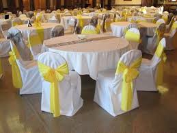 check out our elegant looking yellow satin sash which gives you a rich appearance simply elega wedding decor elegant yellow wedding theme yellow grey weddings