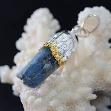 Raw Stone Jewelry Natural Crystal Pendant With Raw Kyanite Etsy Raw Stone Jewelry Crystal Pendant Natural Crystals
