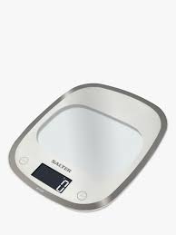 Taylor glass and chrome digital bathroom scale. Salter Curve Glass Electronic Kitchen Scale White
