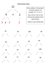 Image Result For Prime Factor Trees Worksheets Grade 6 Prime Factorization Worksheet Prime Factorization Factor Trees