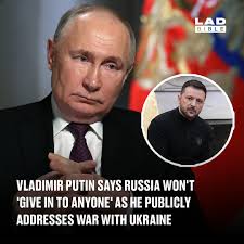 The Russian president made a strong statement.