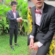 Black is after all, timeless; Jira Danbawornkiat Izzue Black Suit Central World Thailand Red Bow Tie With Yellow Dots Topman Pink Shirt Topman Skinny Trousers At My Brother S Wedding Lookbook