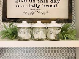 Rustic Glass Canisters For Bathroom Organization Homebnc