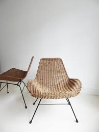 A Set Of 2 Lounge Dining Chairs In Rattan And Metal Frame Etsy Steel Dining Chair Scandinavian Lounge Chair Dining Chairs