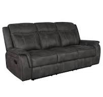 Lawrence - Sofá reclinable tapizado con brazos acolchados - Color carb