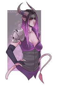 Clover By Callofthedeep On Deviantart Alien Character Character Portraits Tiefling Female