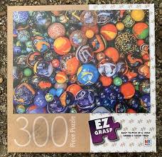 Large piece puzzles for elderly. Colorful Glass Marbles Jigsaw Puzzle 300 Pieces 18x24 Milton Bradley Ez Grasp 778988150788 Ebay