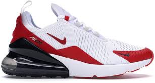 Nike Air Max 270 White Anthracite University Red In 2020 Red Air Max Nike Air Max Sneakers