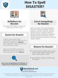 How To Spell Disaster And How To Misspell It Too Spellcheck Net