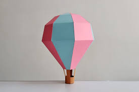 Download Diy Hot Air Balloon 3d Papercraft Creative Illustrator Templates Creative Market