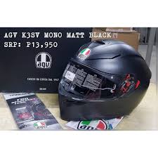 Agv k3 sv has breath deflector, glasses groove, speaker pockets, chin wind curtain, removable and washable cheek pads. Agv K3 Sv Mono Black Or White Shopee Philippines