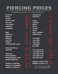 23 Right Tattoo Price Chart