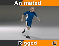 Soccer Player Animated 3d Model Soccer Players Animation Soccer