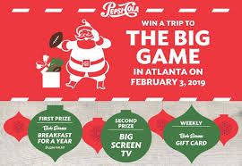 They may then pick up food from a bob evans close to them. Bob Evans Christmas Sweepstakes Win A Trip To The Big Game Sweepstakesbible