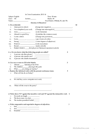 Printable english grammar exercises with answers (pdf worksheets to download). English For Grade 7 English Esl Worksheets For Distance Learning And Physical Classrooms